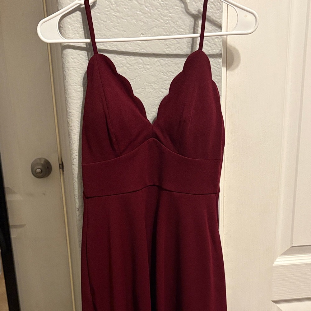 PROM maroon dress with pockets